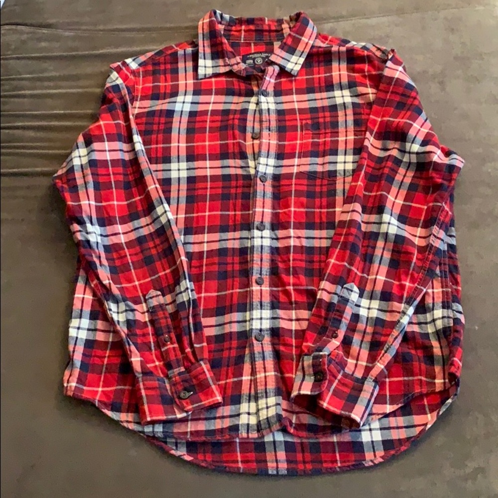 American Eagle Plaid Button Down